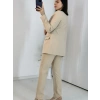 Bej Blazer Ceket Takım