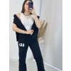 Gap Kapşonlu Siyah Üç İplik Sweat Takım