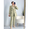 Haki Düğmeli Ceket Takım