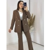 Kahve Blazer Ceket Takım