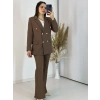 Kahve Blazer Ceket Takım