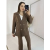 Kahve Blazer Ceket Takım