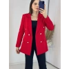 Kırmızı Blazer Ceket Takım