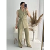 KUŞAKLI YELEK PANTOLON TAKIM HAKİ