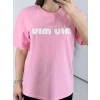 Mıu Pembe Oversize Tshirt