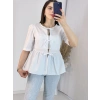 Önden Bağlamalı Beyaz Gömlek