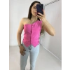 Pembe Tek Omuz Yelek