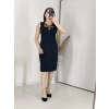 Siyah Göğüs Kemerli Klasik Elbise