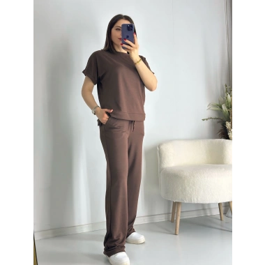 Acı Kahve Rahat Modal Eşofman Takım