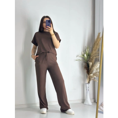 Acı Kahve Rahat Modal Eşofman Takım