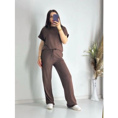 Acı Kahve Rahat Modal Eşofman Takım