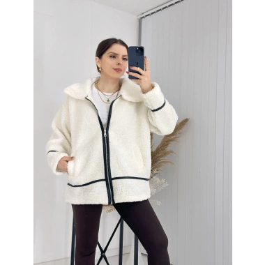 Astarlı Pelüş Ceket Mont