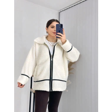 Astarlı Pelüş Ceket Mont