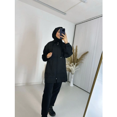 Fermuarlı İkili Takım Siyah