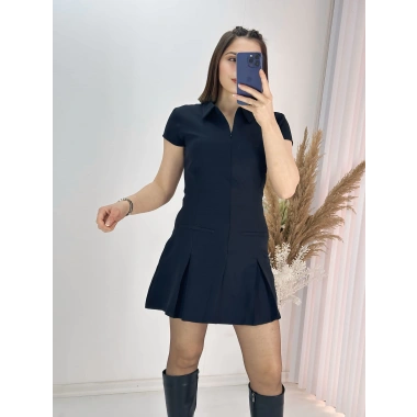 Fermuarlı Mini Elbise