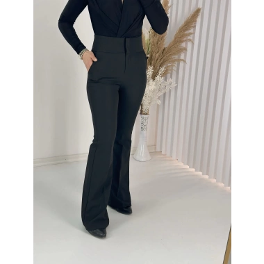 Full Yüksek Bel İspanyol Kumaş Pantolon