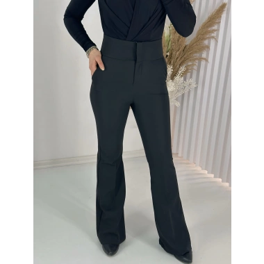 Full Yüksek Bel İspanyol Kumaş Pantolon