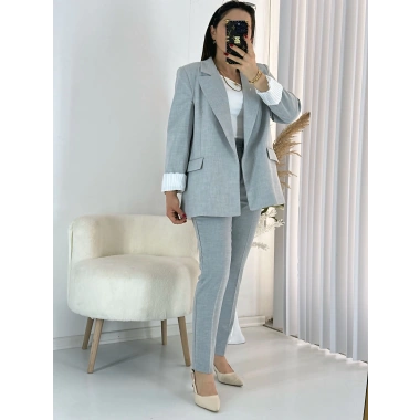 Gri Premium Ceket Pantolon Takım