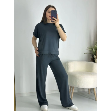 Gri Rahat Modal Eşofman Takım