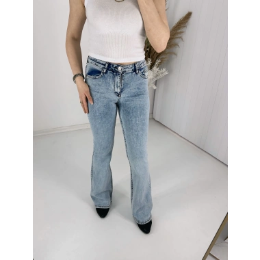 Kar Yıkama İspanyol Paça Likralı Kot