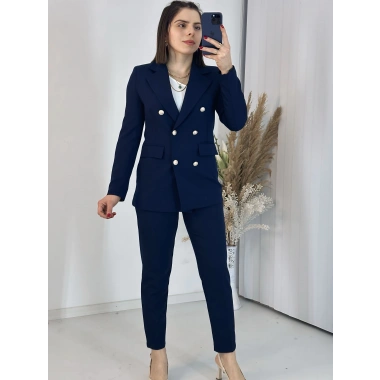 Lacivert Blazer Ceket Takım