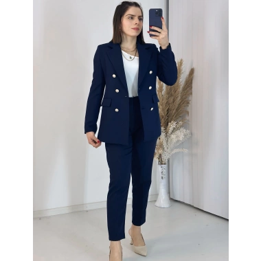 Lacivert Blazer Ceket Takım