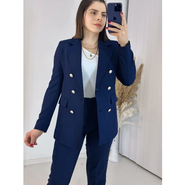 Lacivert Blazer Ceket Takım