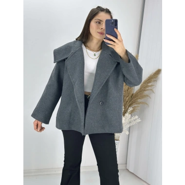 Massi Kısa Kaşe Kaban - Antrasit