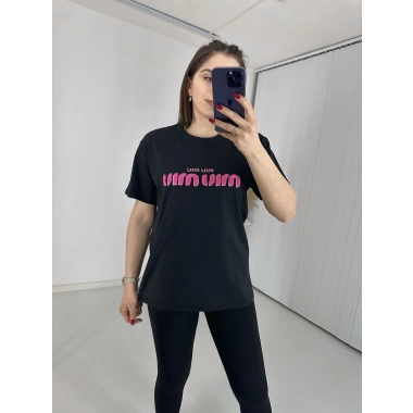 Mıu Siyah Oversize Tshirt