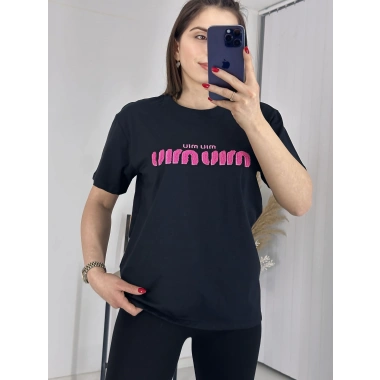 Mıu Siyah Oversize Tshirt