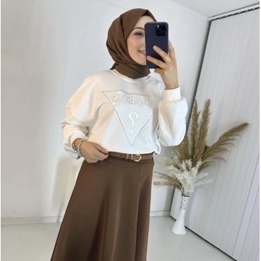 Orjinal Marka Sweat Beyaz