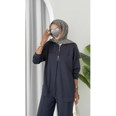 Oysho muadil fermuarlı takım gri