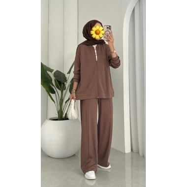 Oysho muadil fermuarlı Takım kahve