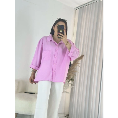 Pembe Ayrobin Salaş Gömlek