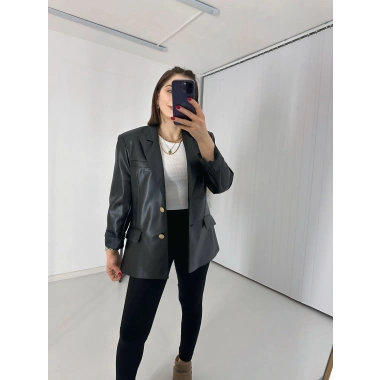 Premium Kalite Gold Düğme Blazer Ceket