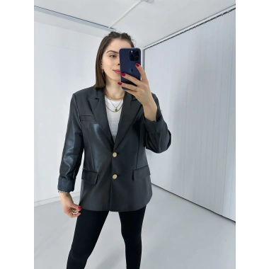 Premium Kalite Gold Düğme Blazer Ceket