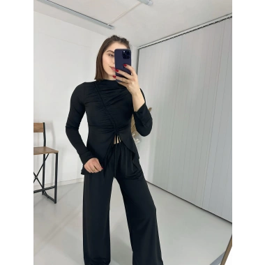 Sandy Kumaş Büzgülü Takım