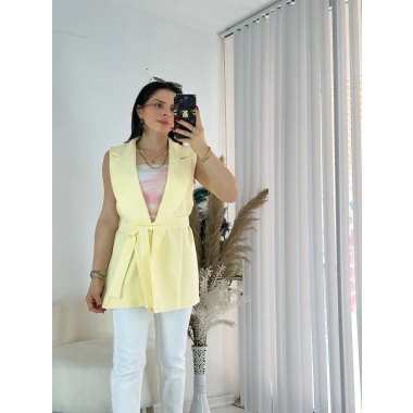 Sarı Bağlamalı Yelek