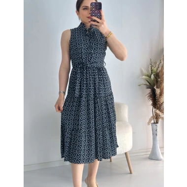 Siyah Puantiyeli Elbise