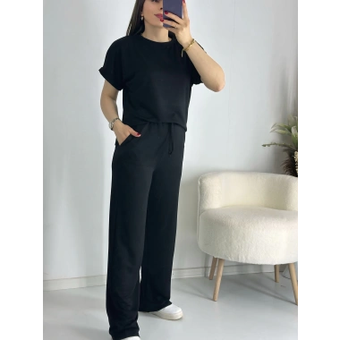 Siyah Rahat Modal Eşofman Takım