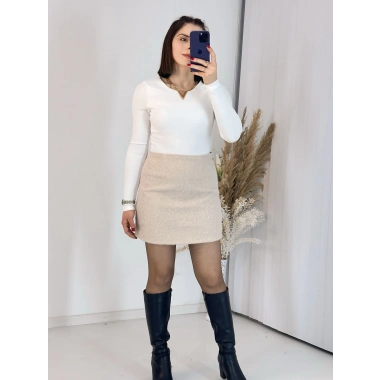 Taş Kırçıllı Kaşe Etek