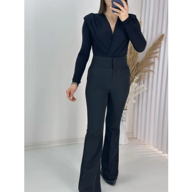 Vatkalı Kravuze V Yaka Çıtçıtlı Bady