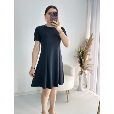 Antrasit Trend Midi Elbise