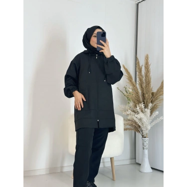 Fermuarlı İkili Takım Siyah