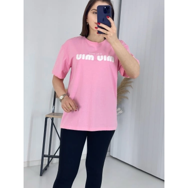 Mıu Pembe Oversize Tshirt