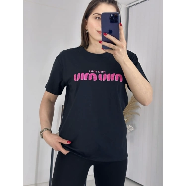 Mıu Siyah Oversize Tshirt