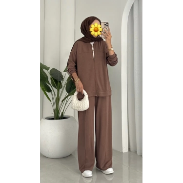 Oysho muadil fermuarlı Takım kahve