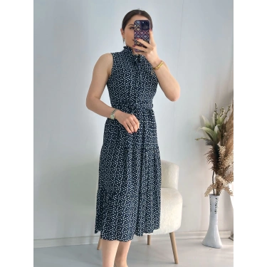 Siyah Puantiyeli Elbise