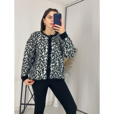 Tüylü Leopar Hırka