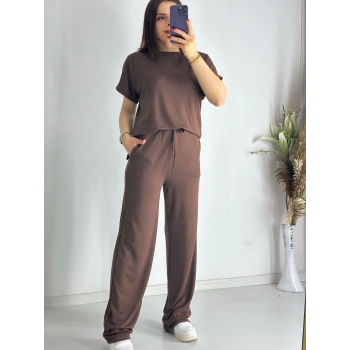 Acı Kahve Rahat Modal Eşofman Takım